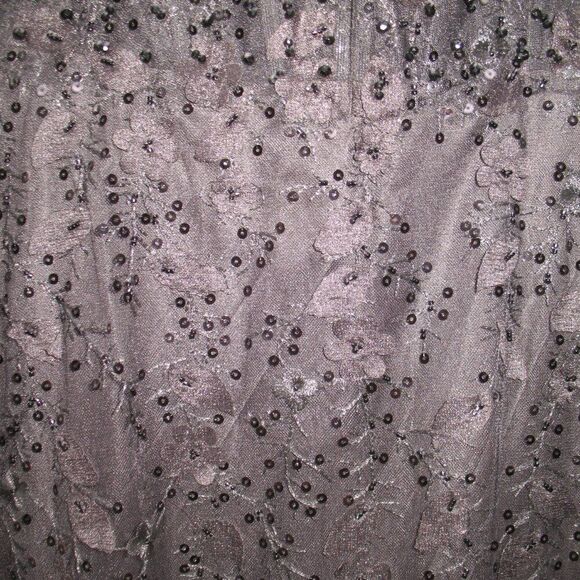 MAC DUGGAL 20889 Womens Black Sheer Applique Bustier Gown with Feather Straps - Picture 9 of 14